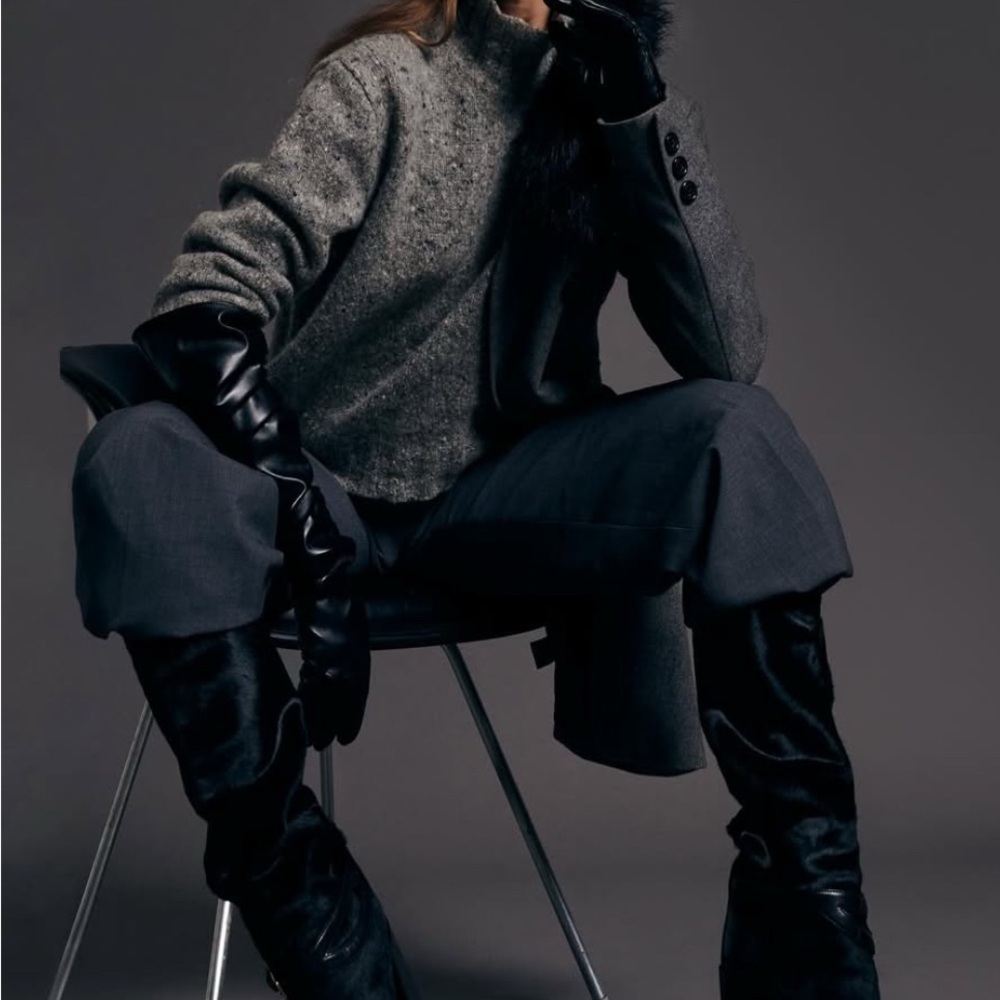 Willi Smith Charcoal Knit Pullover